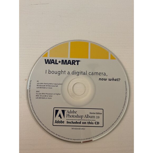 Walmart Adobe Photoshop Album 2.0 CD For Digital Cameras - Picture 1 of 2